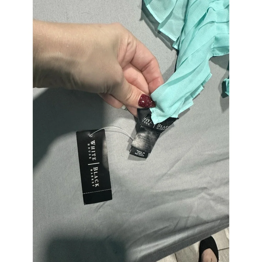 NWT WHBM Aqua‎ Pleated Scarf/Wrap White House Black Market